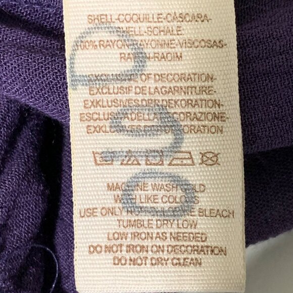 Free People Stitch Up Your Heart Purple Embroidered Faux Wrap Top Boho Chic S - Picture 10 of 11